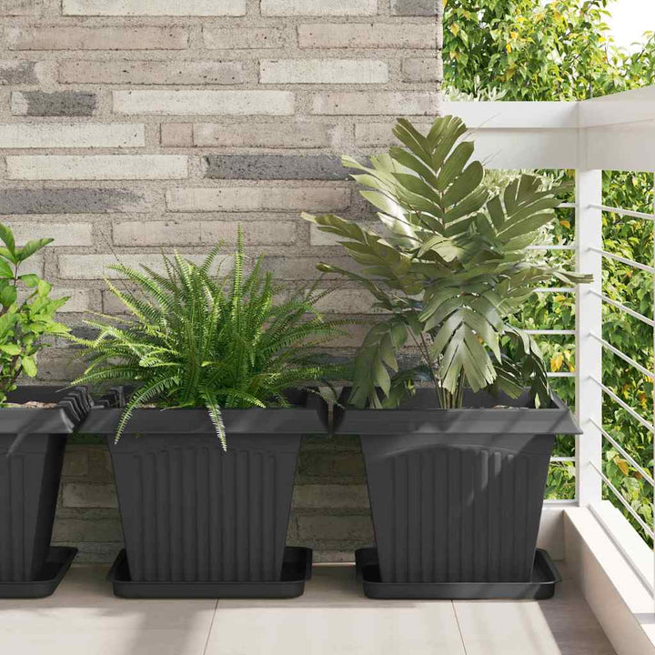 Plantepotter 6 pcs Sort 43 x 43 x 33,5 cm Plastik