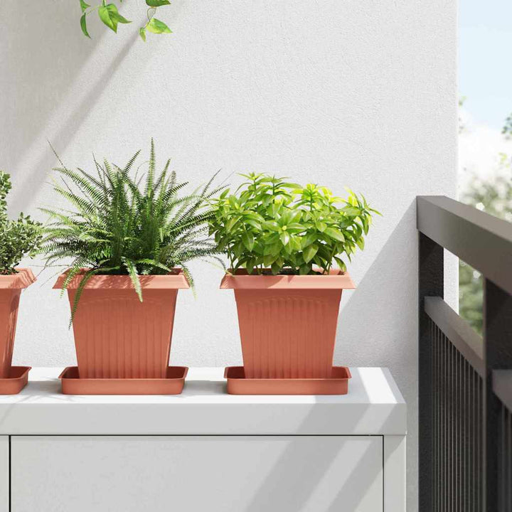 Plantepotter 24 pcs Mursten Rød 16 x 16 x 14 cm Plastik