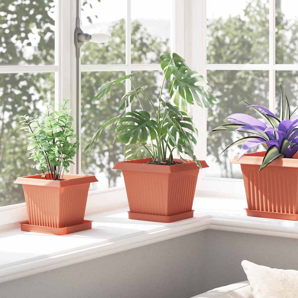 Plantepotter 24 pcs Mursten Rød 20 x 20 x 16 cm Plastik