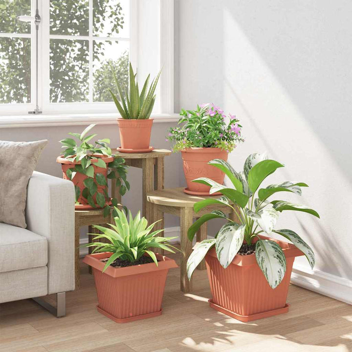 Plantepotter 24 pcs Mursten Rød 28,5 x 28,5 x 22 cm Plastik