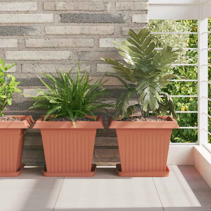 Plantepotter 24 pcs Mursten Rød 33 x 33 x 26 cm Plastik