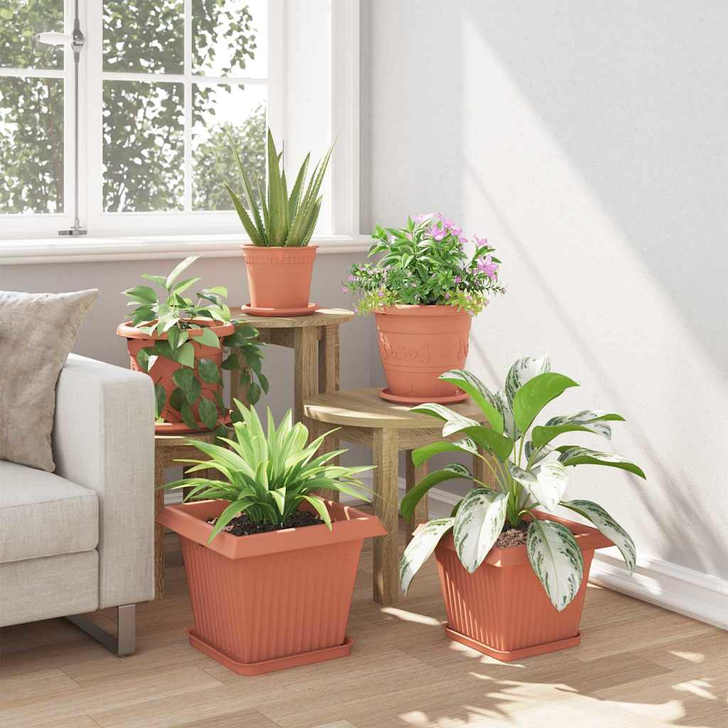 Plantepotter 24 pcs Mursten Rød 33 x 33 x 26 cm Plastik