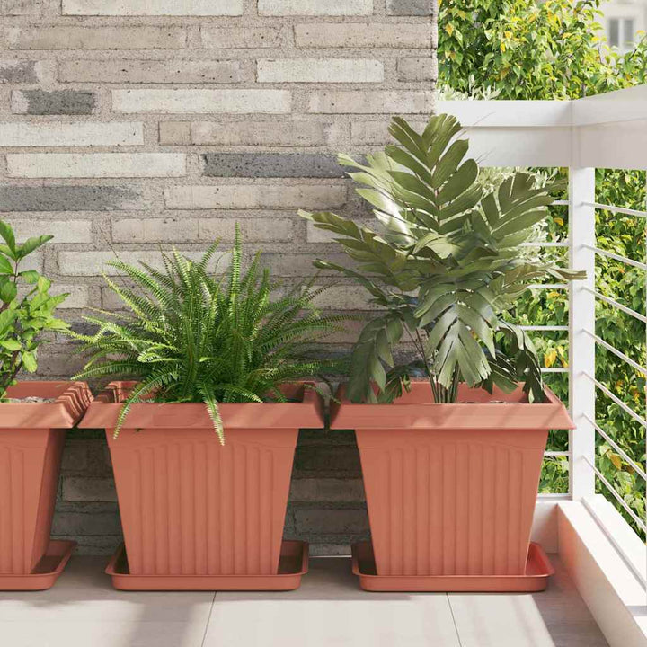 Plantepotter 24 pcs Mursten Rød 43 x 43 x 33,5 cm Plastik