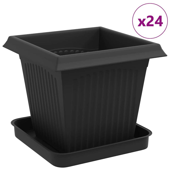 Plantepotter 24 pcs Sort 16 x 16 x 14 cm Plastik