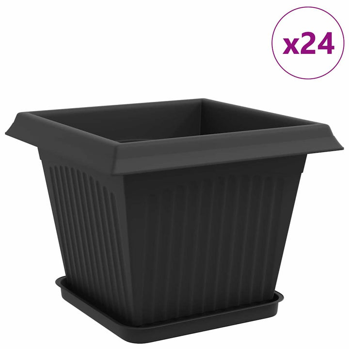 Plantepotter 24 pcs Sort 28,5 x 28,5 x 22 cm Plastik