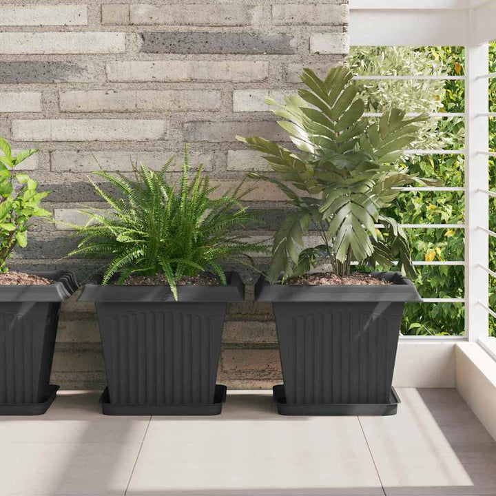 Plantepotter 24 pcs Sort 33 x 33 x 26 cm Plastik