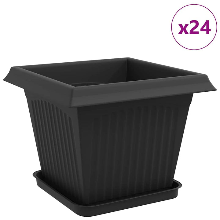 Plantepotter 24 pcs Sort 33 x 33 x 26 cm Plastik
