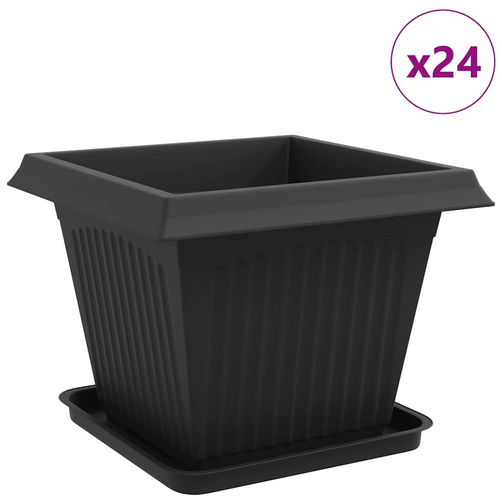 Plantepotter 24 pcs Sort 43 x 43 x 33,5 cm Plastik
