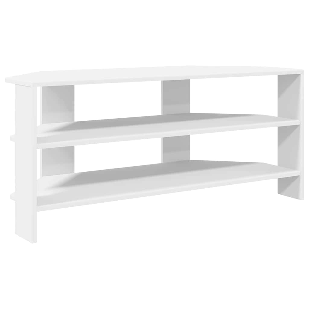 HjørneTVskab Hvid 102x40,5x45cm Konstrueret træ