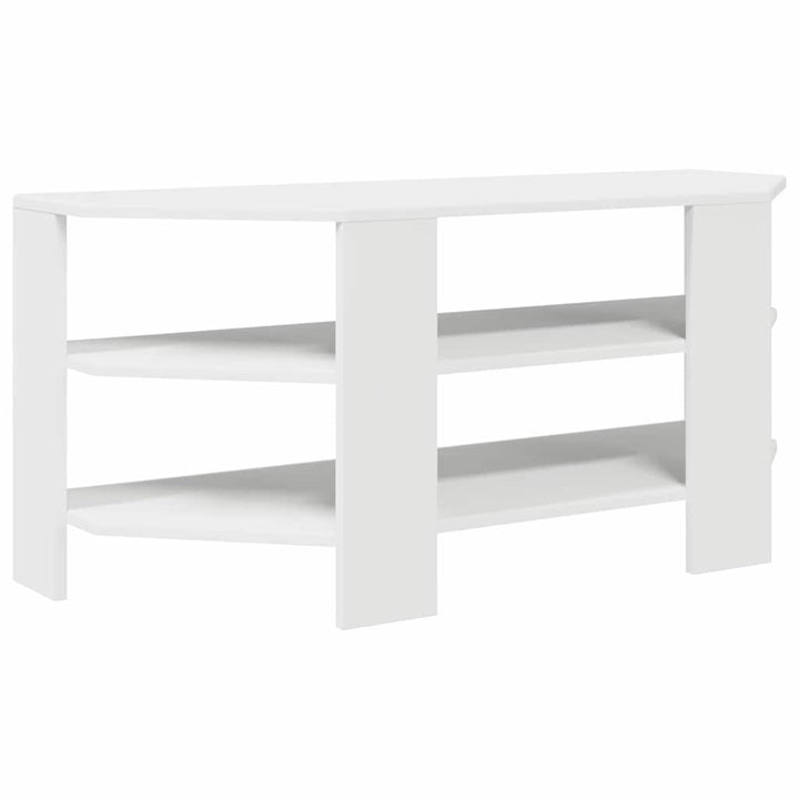 HjørneTVskab Hvid 102x40,5x45cm Konstrueret træ