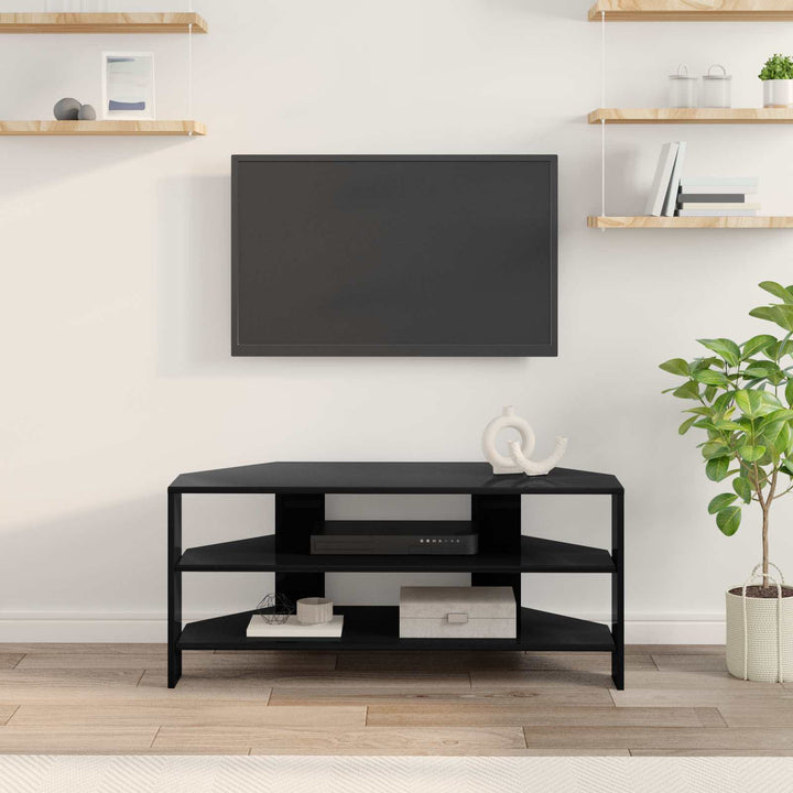 HjørneTVskab 100 x 40,5 x 45 cm Sort Konstrueret træ