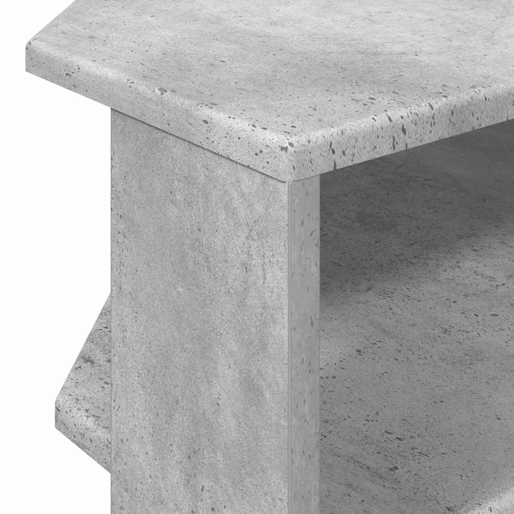 HjørneTVskab 102x40,5x45cm Beton Grå Konstrueret træ