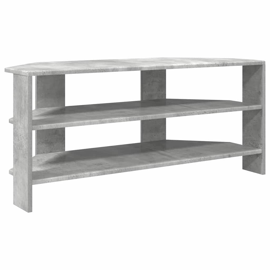 HjørneTVskab 102x40,5x45cm Beton Grå Konstrueret træ