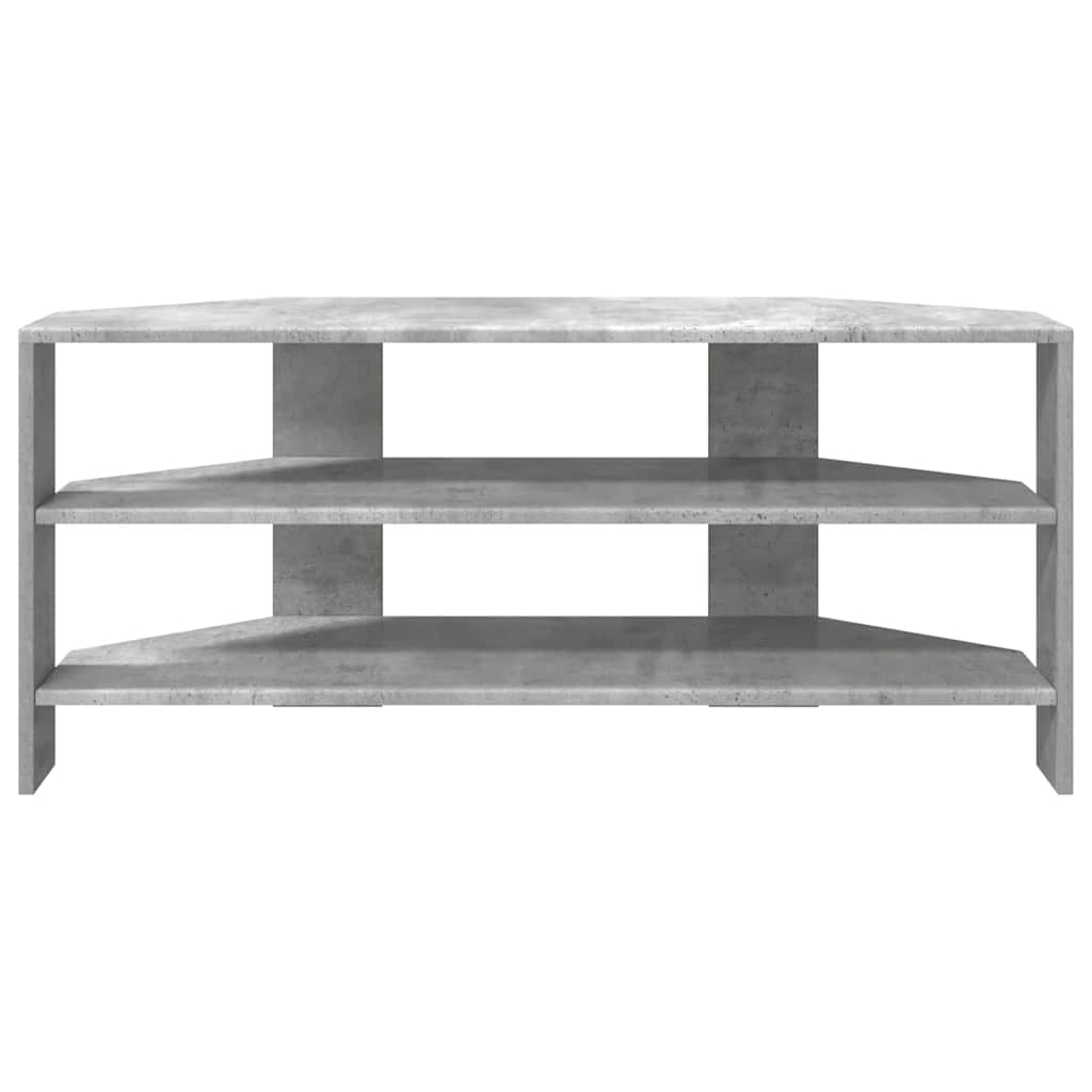 HjørneTVskab 102x40,5x45cm Beton Grå Konstrueret træ