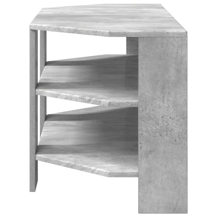 HjørneTVskab 102x40,5x45cm Beton Grå Konstrueret træ