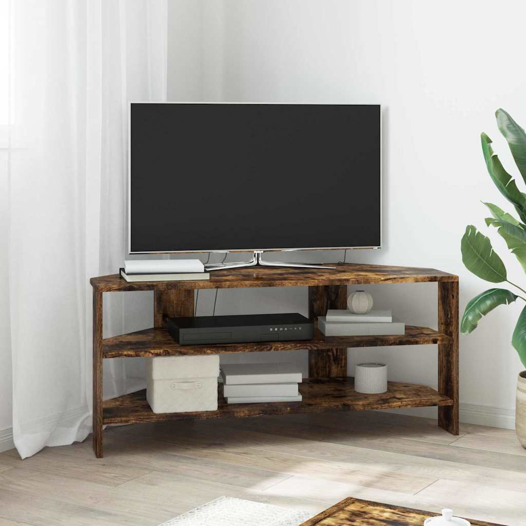 HjørneTVskab 102x40,5x45cm Røget eg Konstrueret træ
