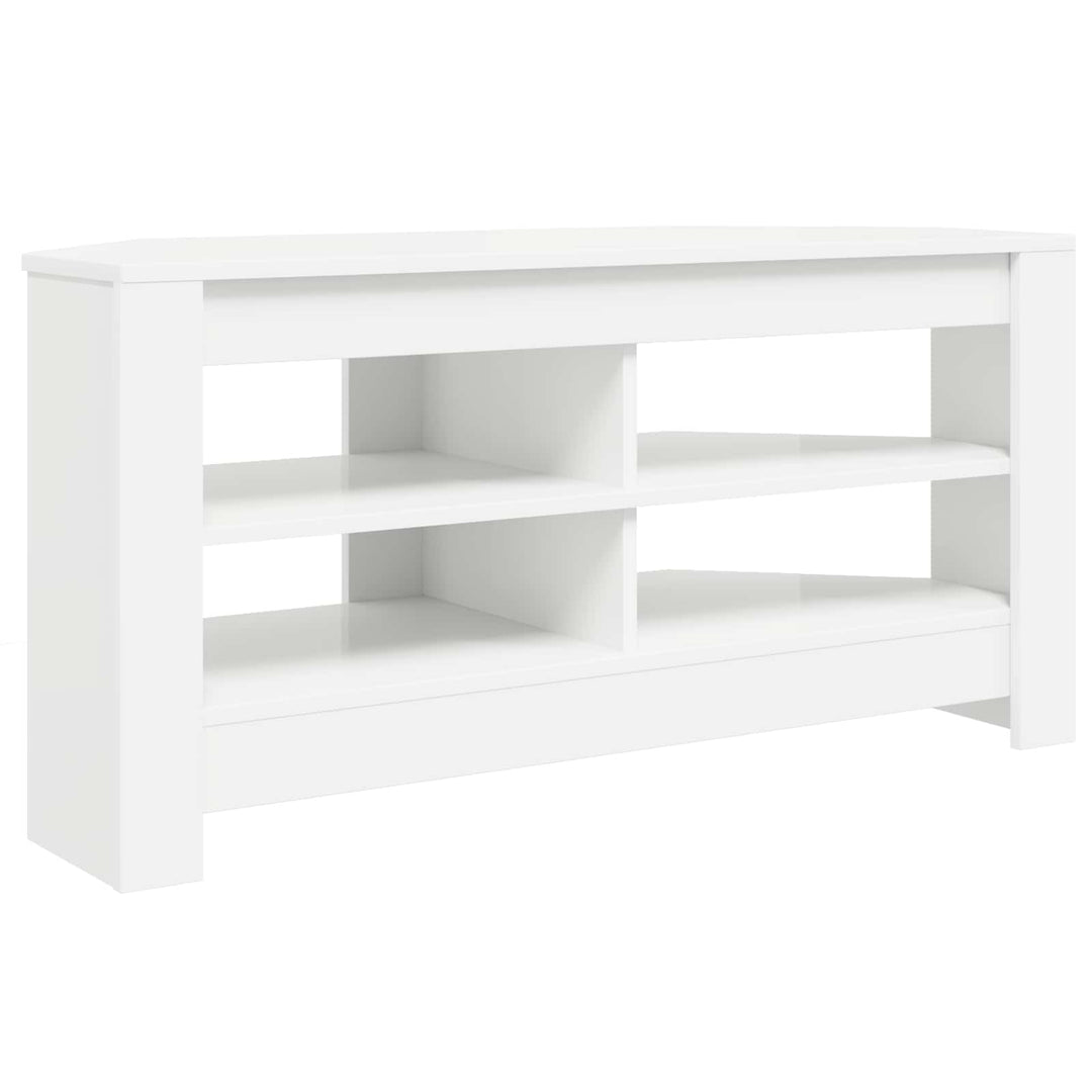 HjørneTVskab Hvid 102 x 40,5 x 45 cm Konstrueret træ
