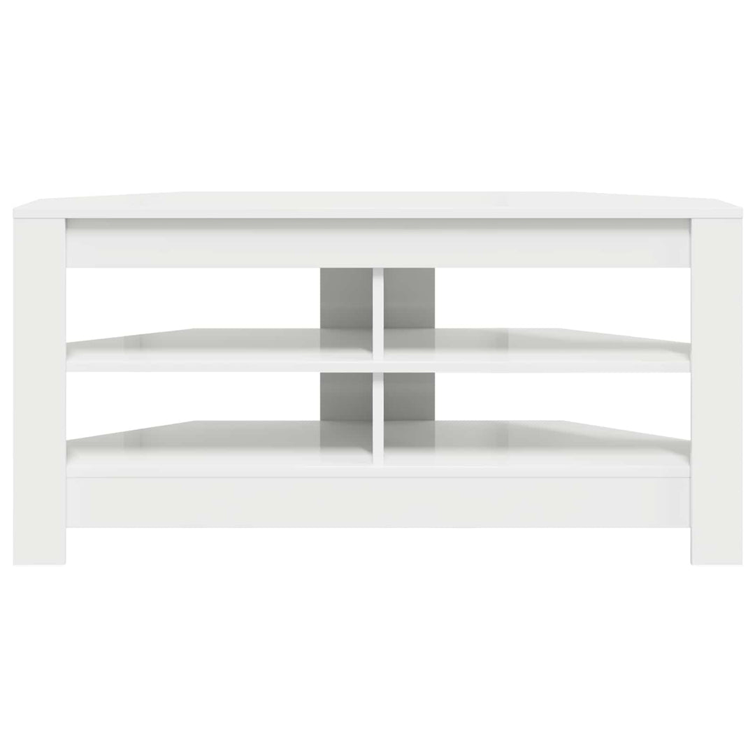HjørneTVskab Hvid 102 x 40,5 x 45 cm Konstrueret træ