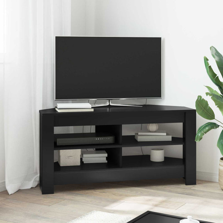 HjørneTVskab Sort 102 x 40,5 x 45 cm Konstrueret træ