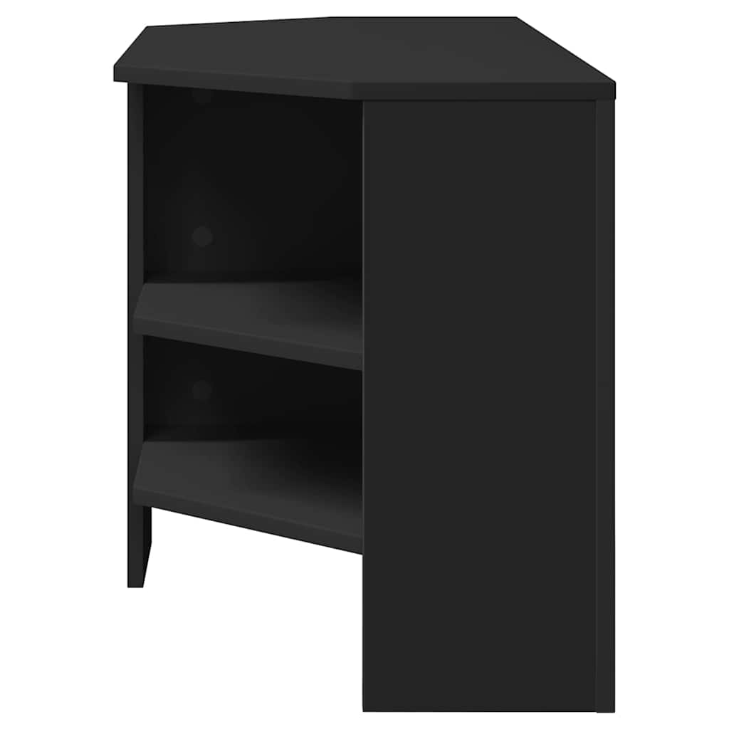 HjørneTVskab Sort 102 x 40,5 x 45 cm Konstrueret træ