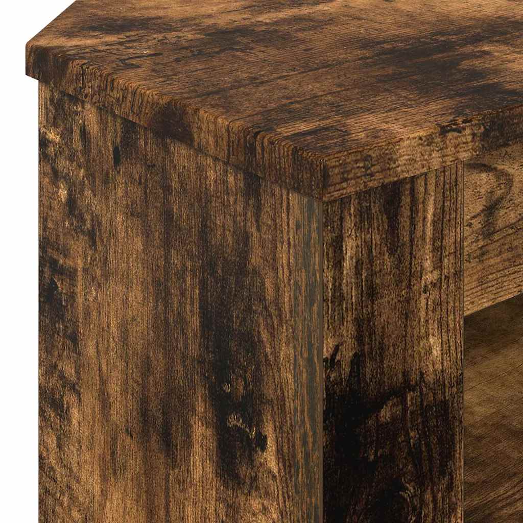 HjørneTVskab 102 x 40,5 x 45 cm Røget eg Konstrueret træ
