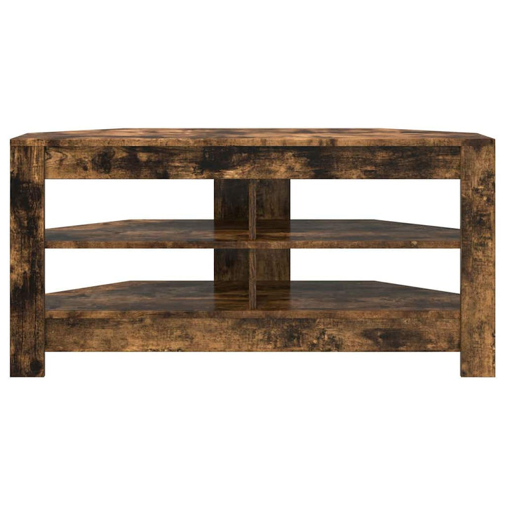 HjørneTVskab 102 x 40,5 x 45 cm Røget eg Konstrueret træ