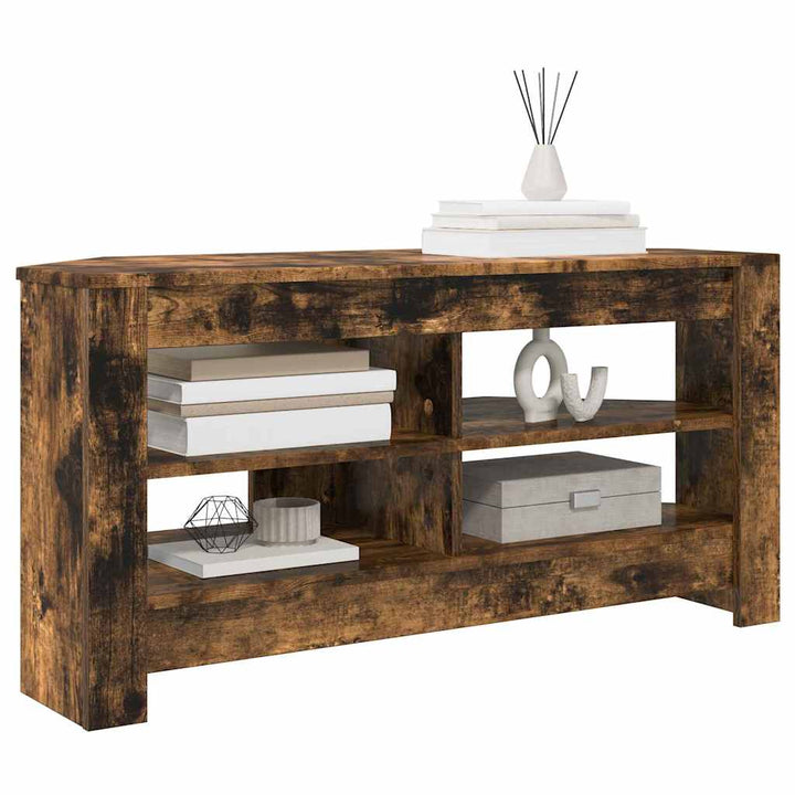 HjørneTVskab 102 x 40,5 x 45 cm Røget eg Konstrueret træ