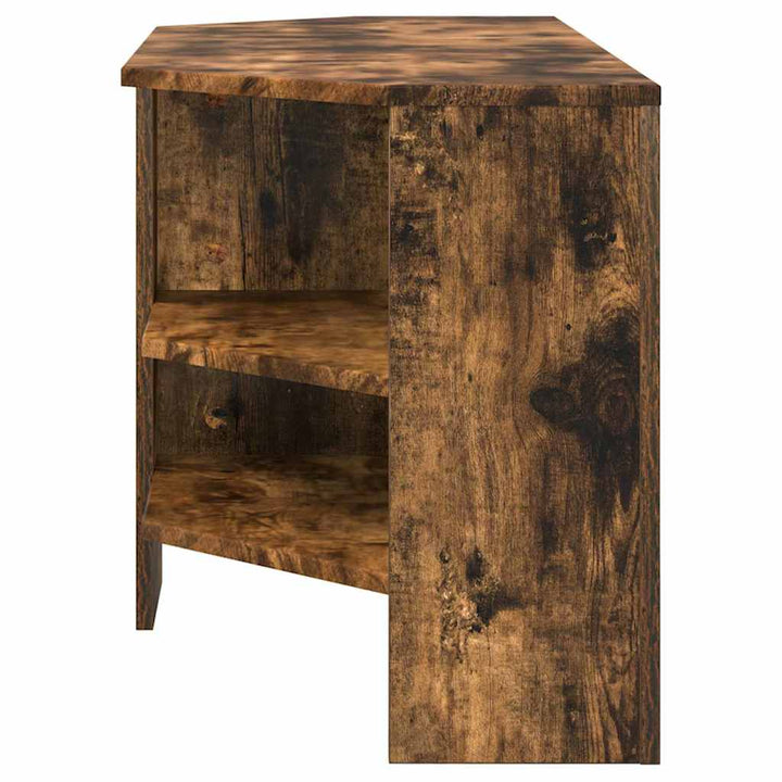 HjørneTVskab 102 x 40,5 x 45 cm Røget eg Konstrueret træ