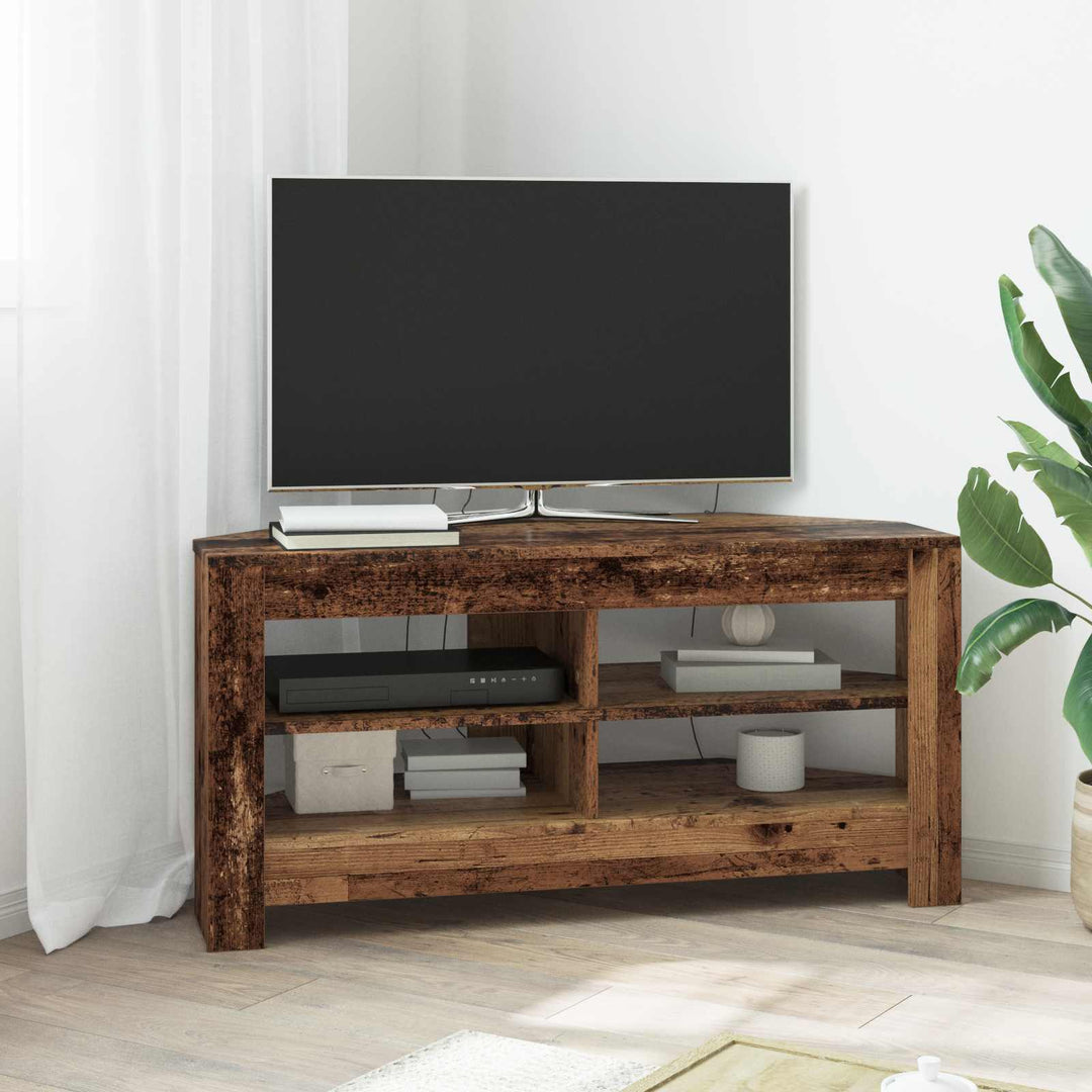 HjørneTVskab Gammelt træ 102 x 40,5 x 45 cm Konstrueret træ