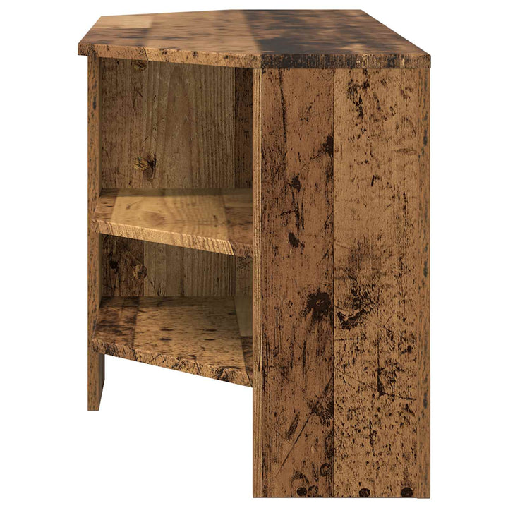 HjørneTVskab 102 x 40,5 x 45 cm Gammelt træ Konstrueret træ