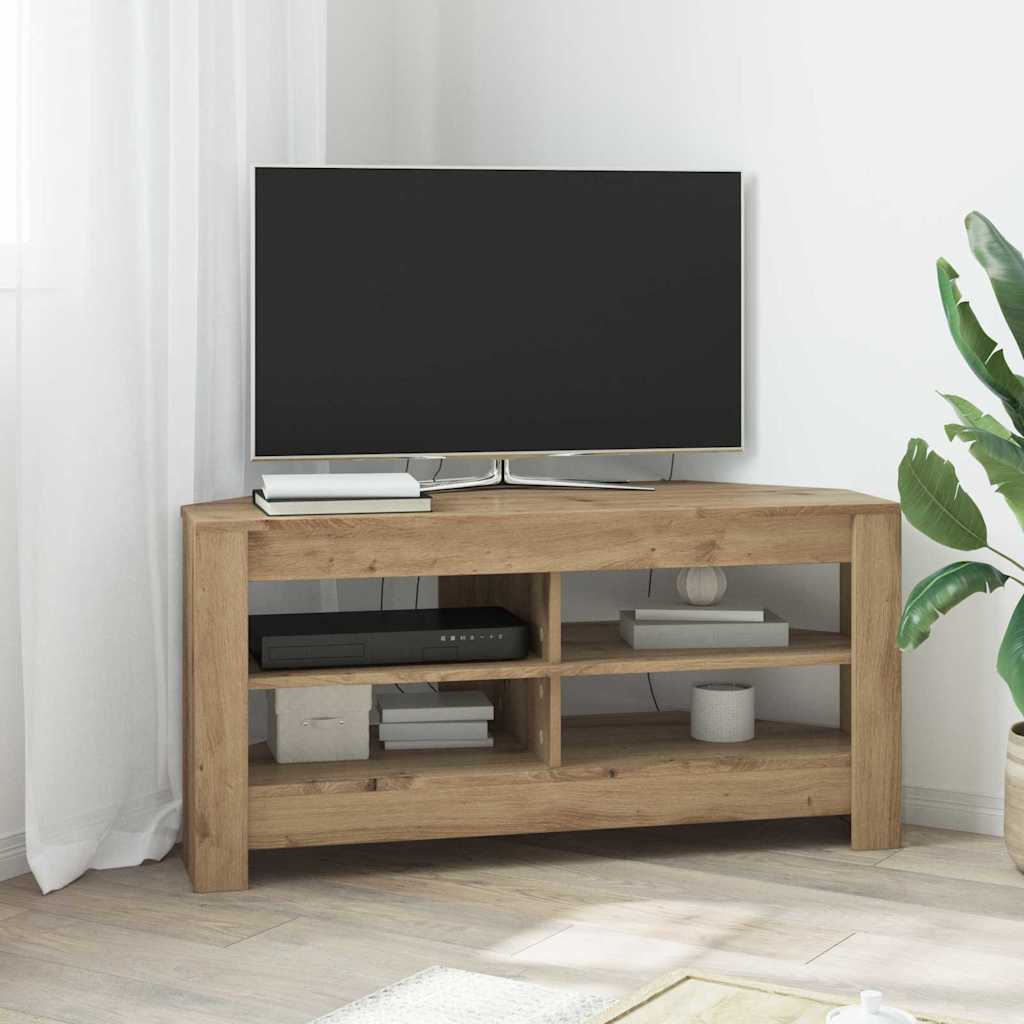 HjørneTVskab Artisan Egetræ 102 x 40,5 x 45 cm Konstrueret træ