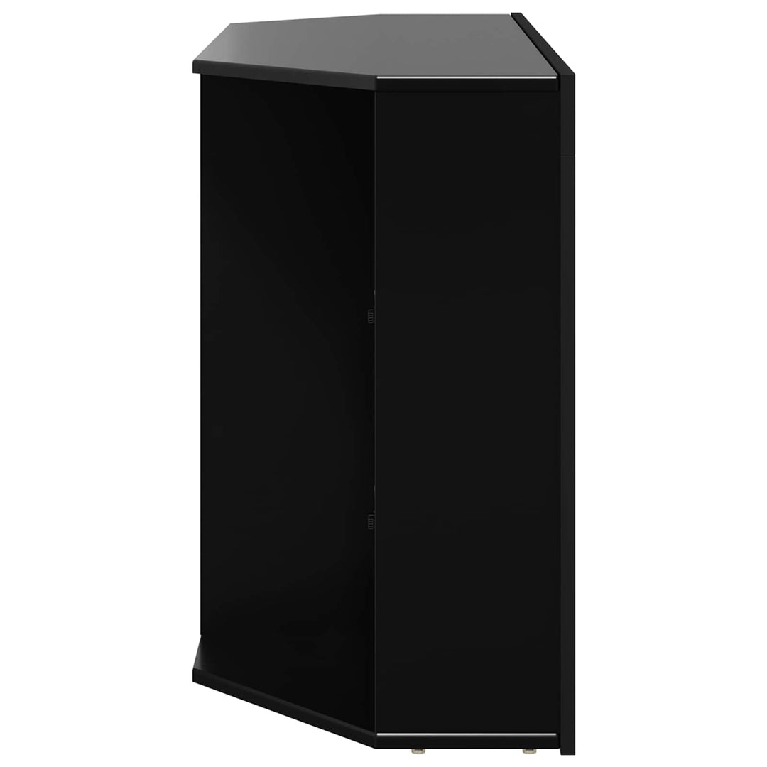 Hjørne LED TV Skab 100x40x68cm Sort Konstrueret træ