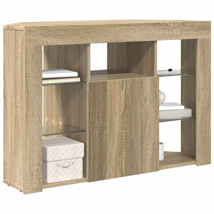 Hjørne LED TV Skab Sonoma eg 100x40x68cm Konstrueret træ