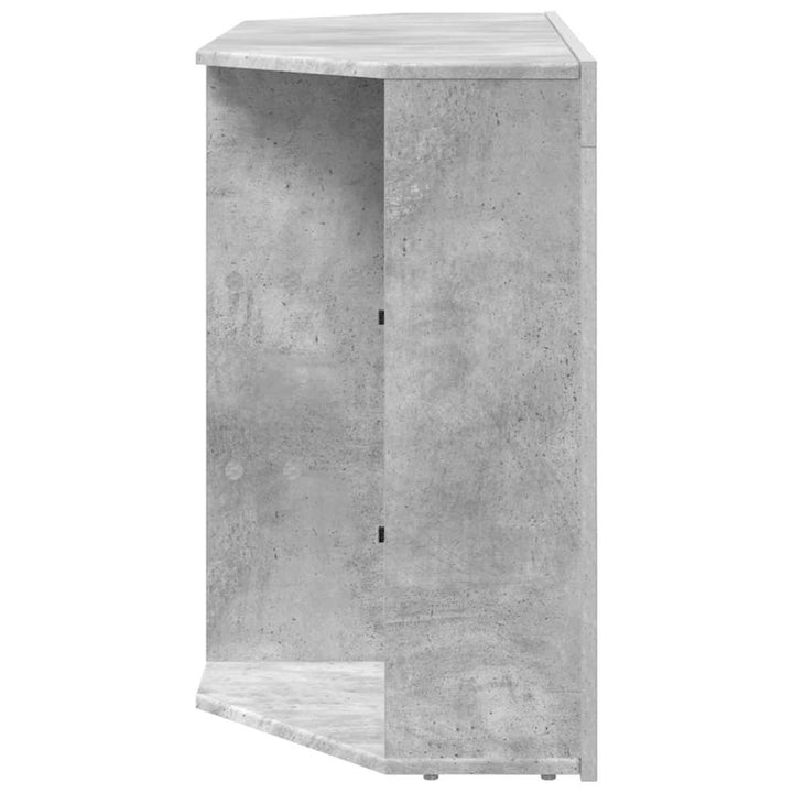 Hjørne LED TV Skab 100x40x68cm Beton Grå Konstrueret træ