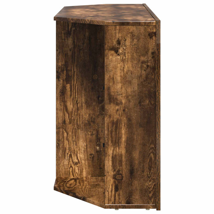 Hjørne LED TV Skab 100x40x68cm Røget eg Konstrueret træ