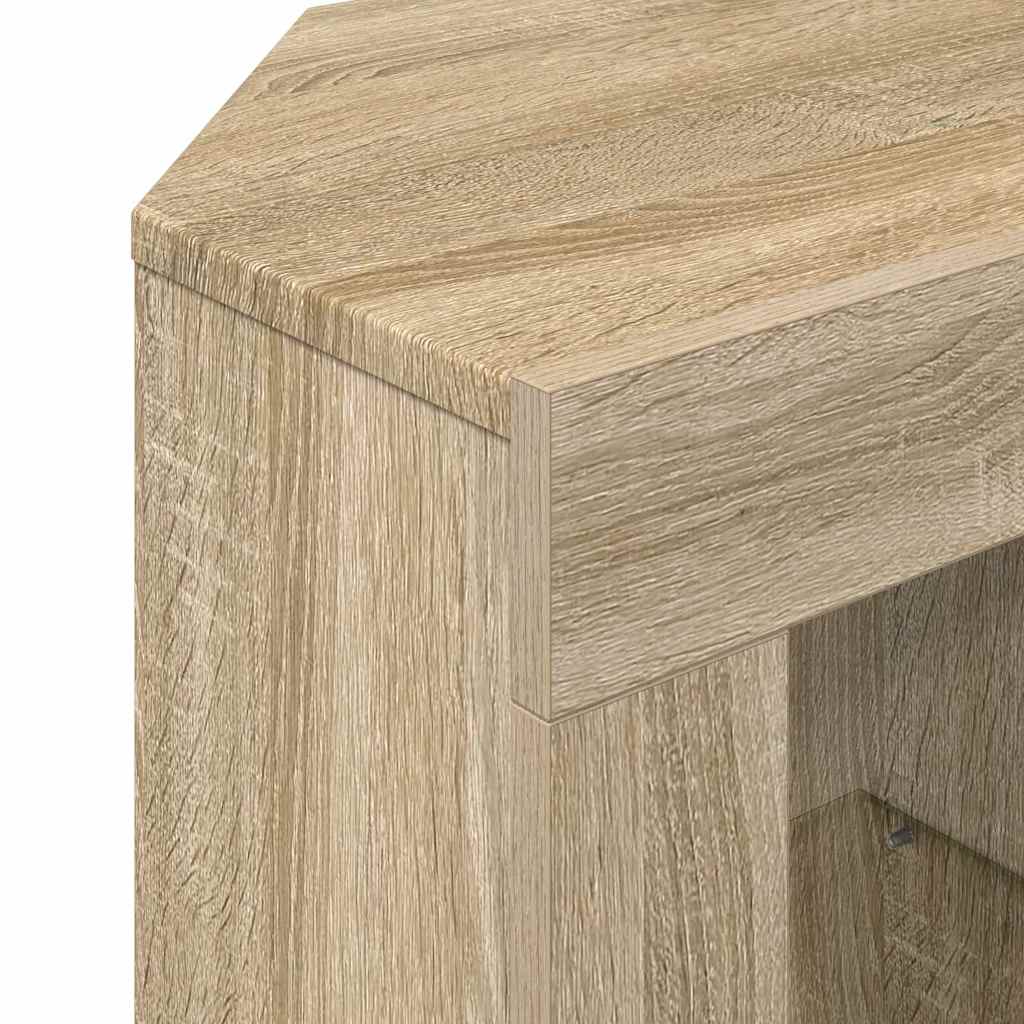 Hjørne LED TV Skab Sonoma eg 100 x 40 x 50 cm Konstrueret træ