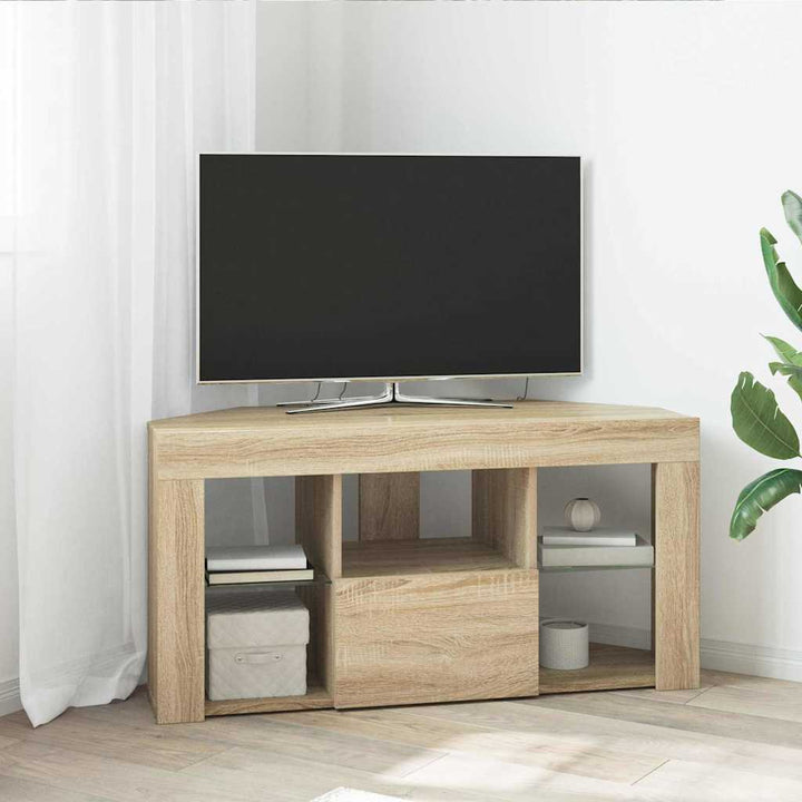 Hjørne LED TV Skab Sonoma eg 100 x 40 x 50 cm Konstrueret træ