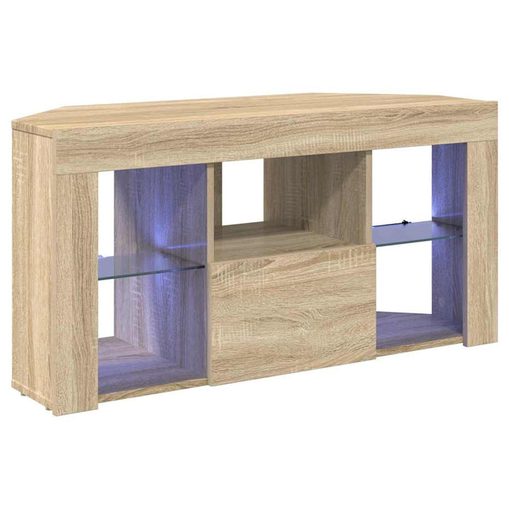 Hjørne LED TV Skab Sonoma eg 100 x 40 x 50 cm Konstrueret træ