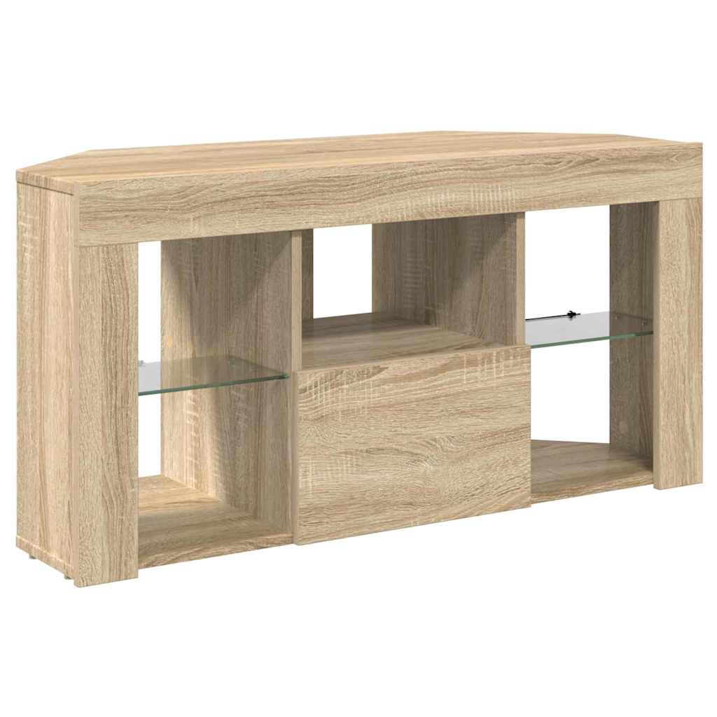 Hjørne LED TV Skab Sonoma eg 100 x 40 x 50 cm Konstrueret træ