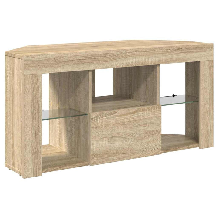 Hjørne LED TV Skab Sonoma eg 100 x 40 x 50 cm Konstrueret træ