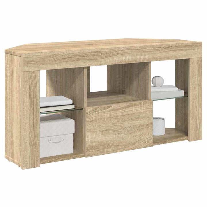 Hjørne LED TV Skab Sonoma eg 100 x 40 x 50 cm Konstrueret træ