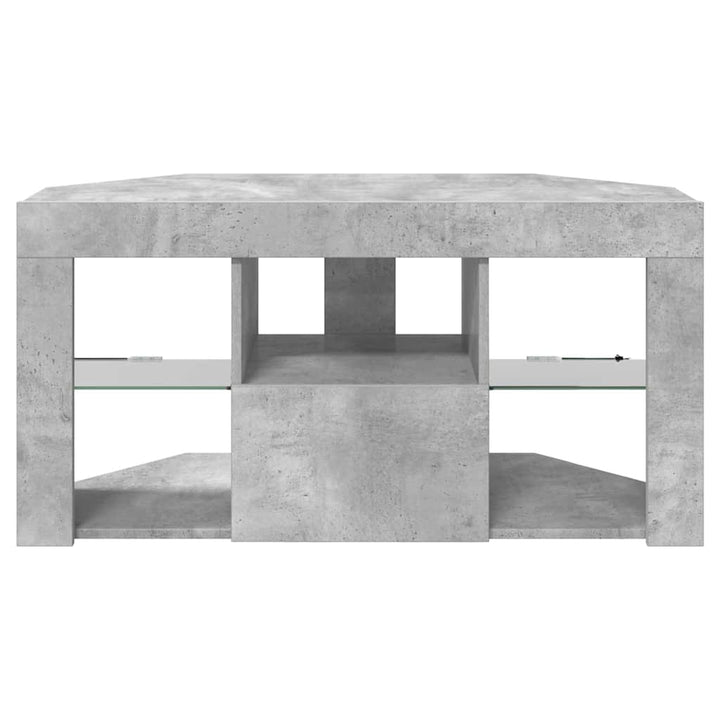 Hjørne LED TV Skab 100 x 40 x 50 cm Beton Grå Konstrueret træ