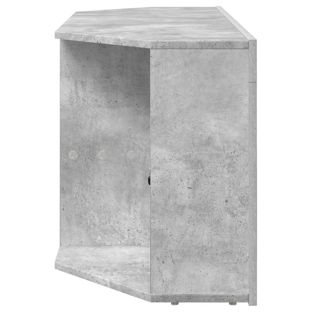 Hjørne LED TV Skab 100 x 40 x 50 cm Beton Grå Konstrueret træ