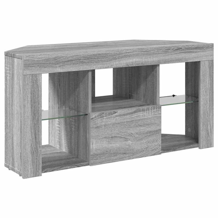 Hjørne LED TV Skab 100 x 40 x 50 cm Grå Sonoma Konstrueret træ