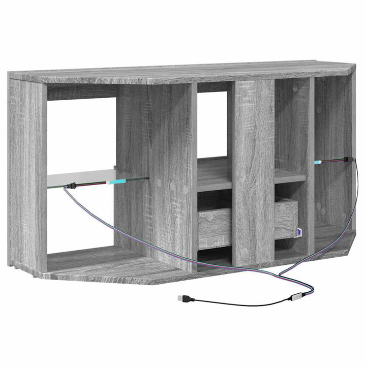 Hjørne LED TV Skab 100 x 40 x 50 cm Grå Sonoma Konstrueret træ
