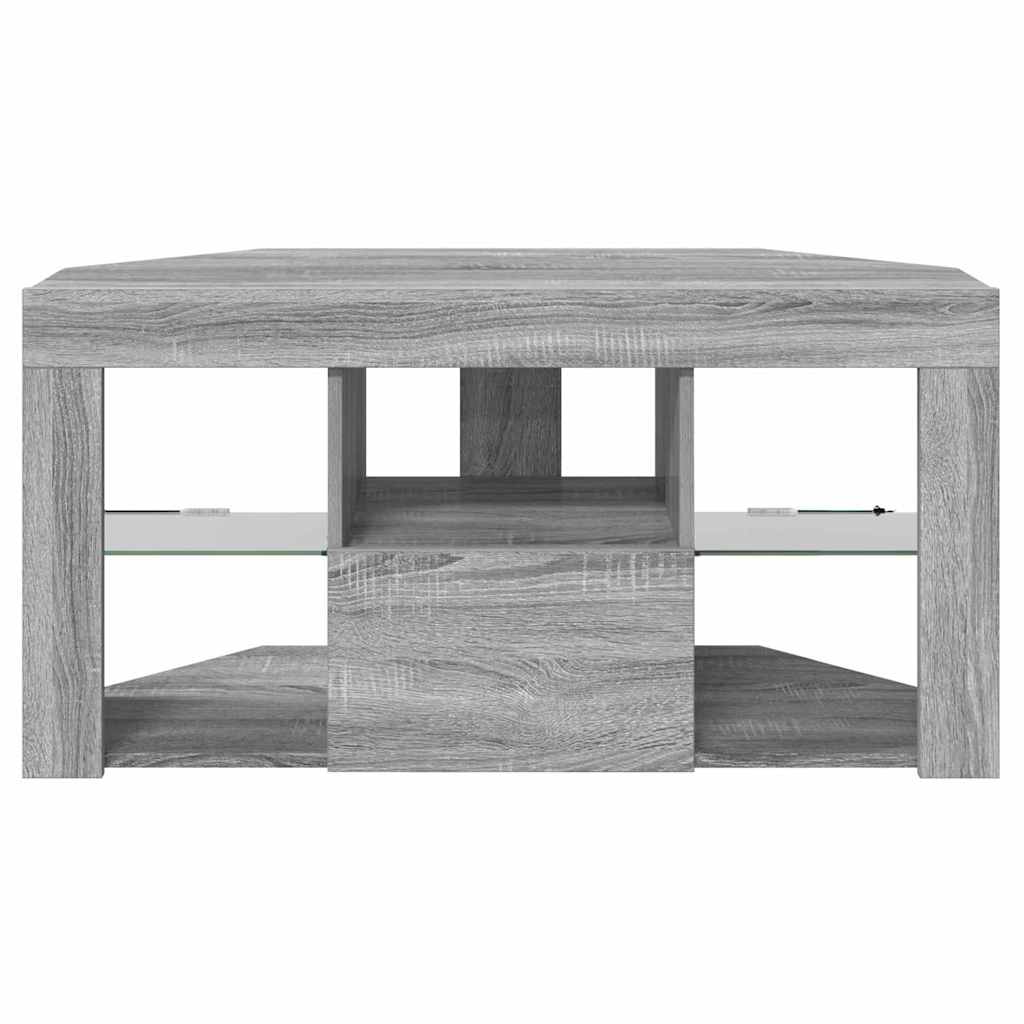 Hjørne LED TV Skab 100 x 40 x 50 cm Grå Sonoma Konstrueret træ