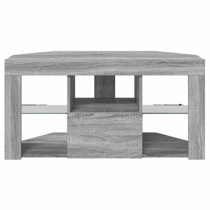 Hjørne LED TV Skab 100 x 40 x 50 cm Grå Sonoma Konstrueret træ