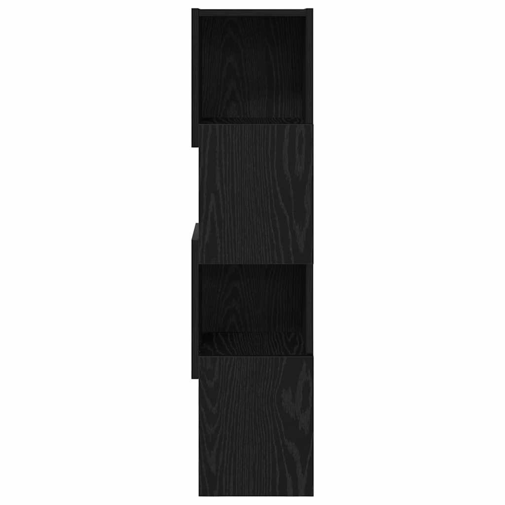 Hjørneskab 25,5x25x102cm Konstrueret træ Sort eg