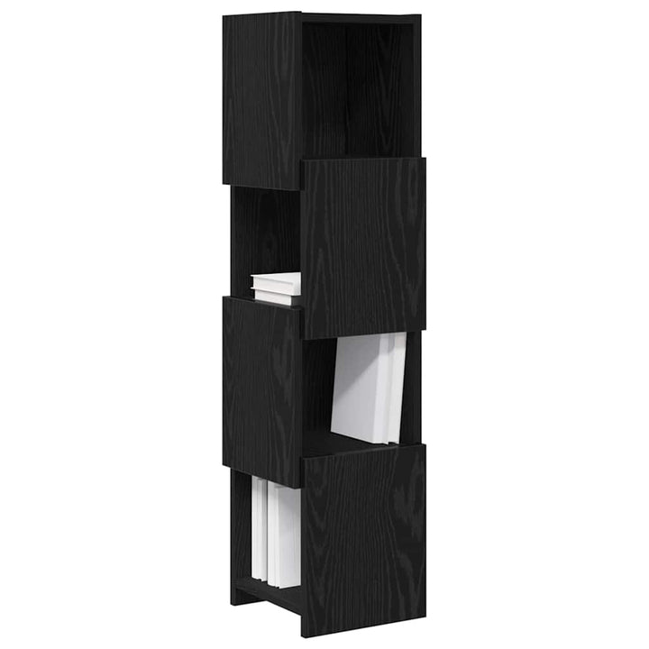 Hjørneskab 25,5x25x102cm Konstrueret træ Sort eg