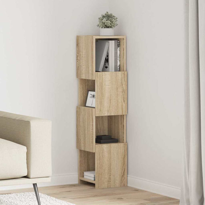 Hjørneskab 25,5x25x102cm Konstrueret træ Sonoma eg